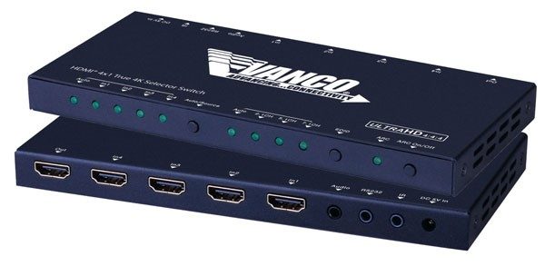 Vanco International | HDMI® 4x1 True 4K Selector Switch with ARC and HDR