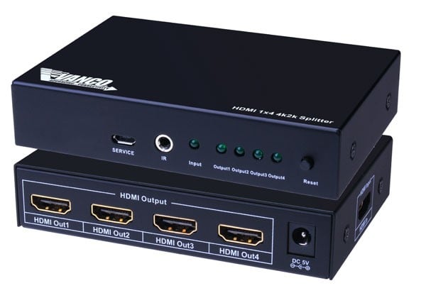 Splitter HDMI 2.0 4K 1x4 (1 entrée, 4 sorties) - Commutateur HDMI - Macway