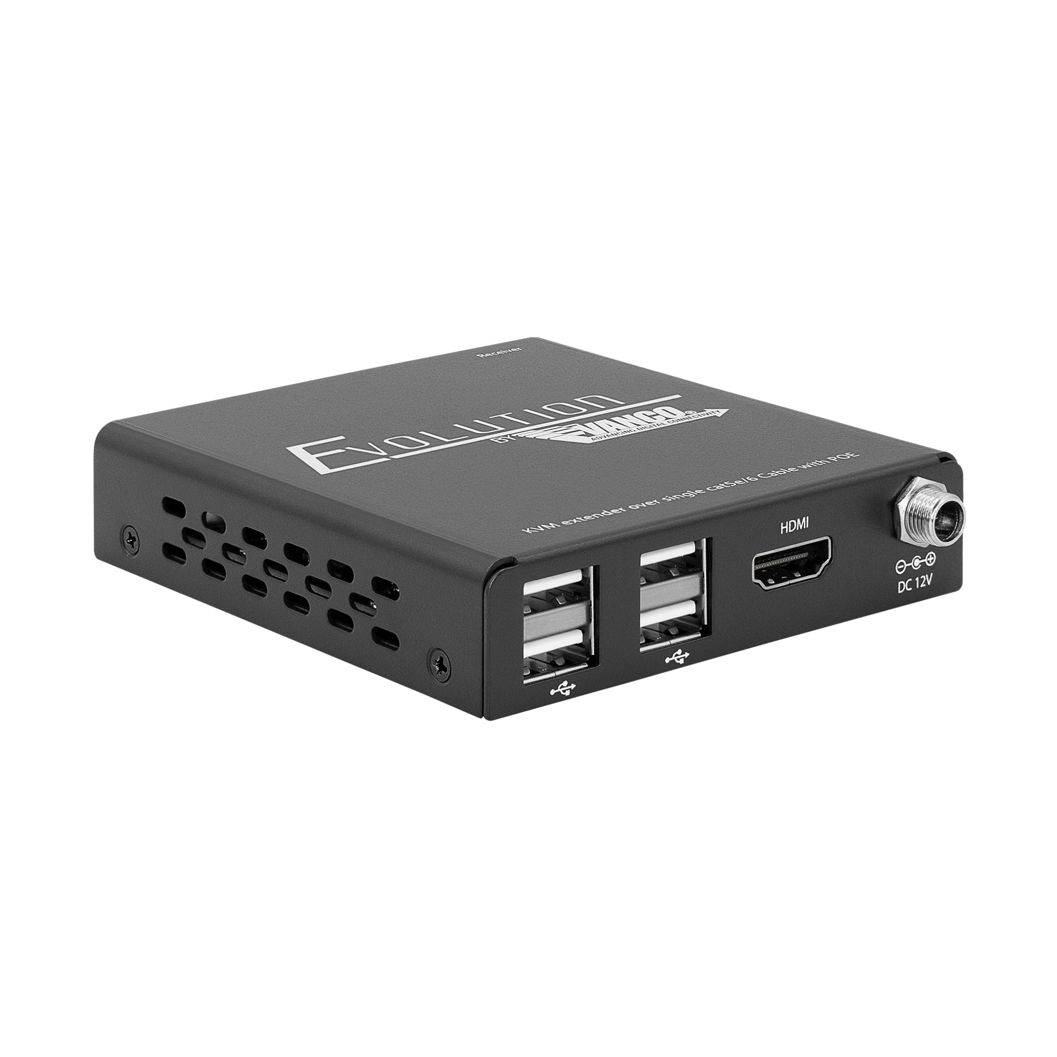 Evolution Hdmi® Extender With Kvm And Poe - RX Front Angle