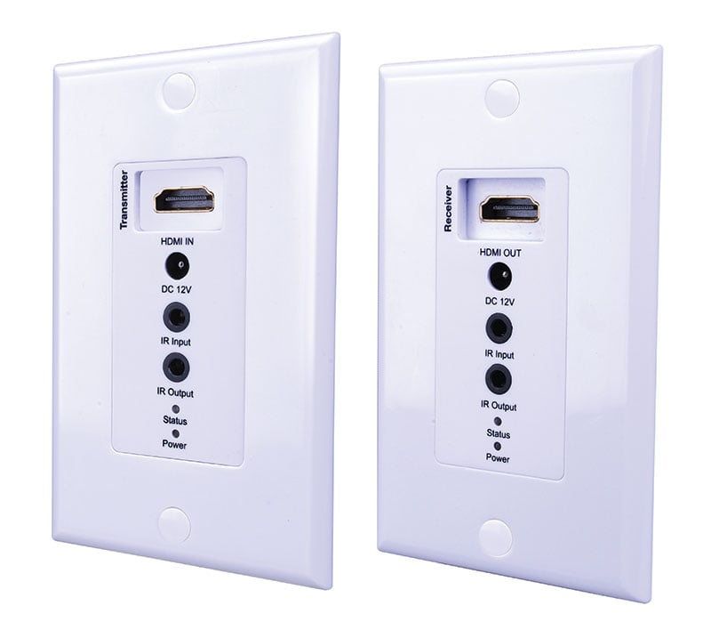 Evolution Hdmi® Over Single Cat5e/cat6 Cable Wall Plate Extender With Poe