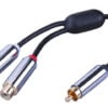 Premium Rca Metal "y" Cable Adapter