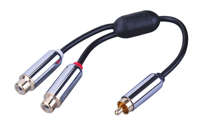 Premium Rca Metal "y" Cable Adapter