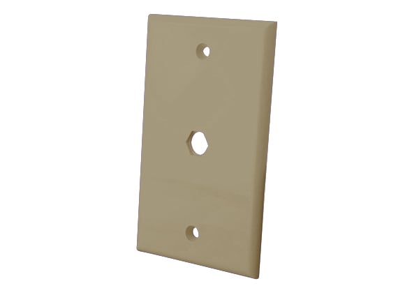 Coax Cable Feed Thru Wall Plates Ivory, Vanco