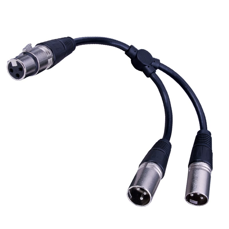 Vanco International  XLR Female Jack to 2-Male XLR Plugs Y Adapter