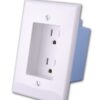 Rapid Link Power™ By Vanco Recessed Ac Duplex Outlet Plate Vanco, White