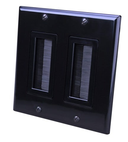Decor Style Brush Bulk Cable Wall Plates