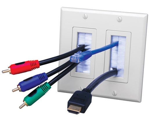 Decor Style Brush Bulk Cable Wall Plates