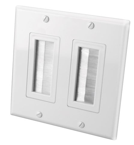 Decor Style Brush Bulk Cable Wall Plates