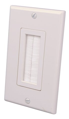 Decor Style Brush Bulk Cable Wall Plates