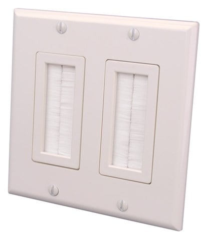 Decor Style Brush Bulk Cable Wall Plates