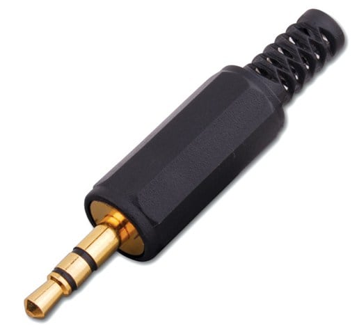 3.5 Mm Male Stereo Plug With Strain Relief