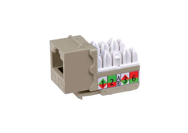 Category 5e 90 Degree Keystone Inserts Vanco, Light Almond