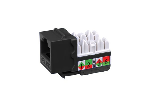 Category 5e 90 Degree Keystone Inserts Vanco, Black
