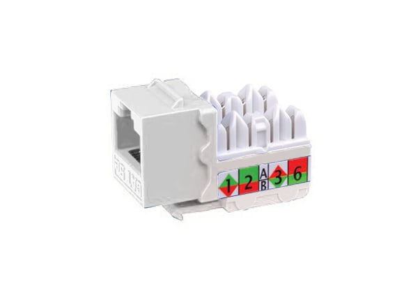 Category 5e 90 Degree Keystone Inserts Vanco, White