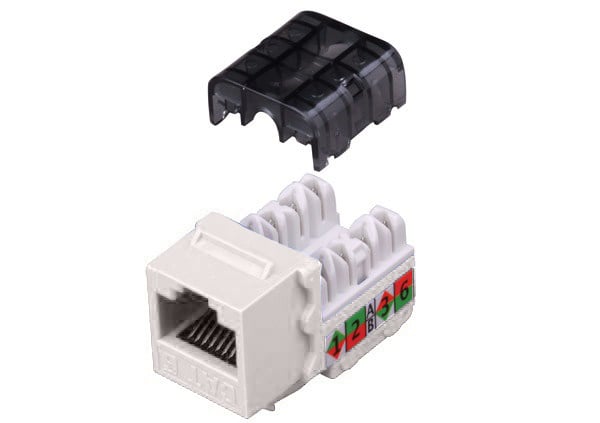 Category 6 90 Degree Keystone Inserts Vanco, White