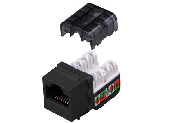 Category 6 90 Degree Keystone Inserts Vanco, Black