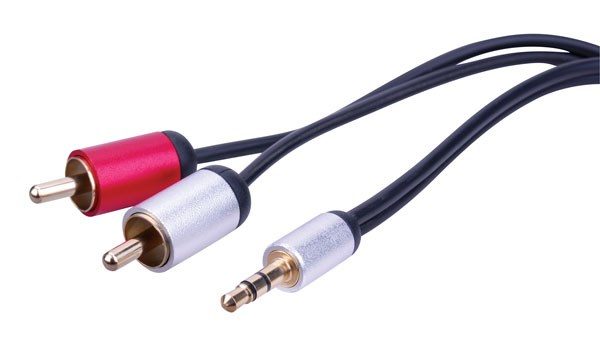 Slim 3.5 Mm To Dual Rca Stereo Cable