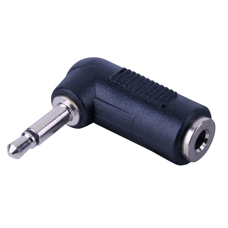 Right Angle 3.5 Mm Mono Plug 3.5 Mm Stereo Jack Adapter