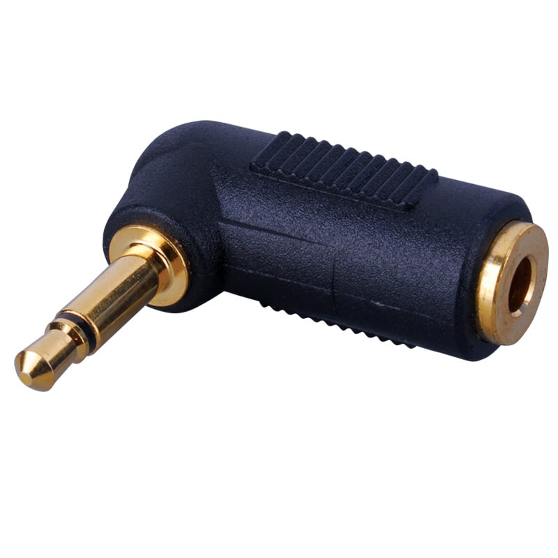 Right Angle 3.5 Mm Mono Plug 3.5 Mm Stereo Jack Adapter