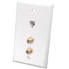 Color Mate® Combination Telephone/dual Coax Wall Plate