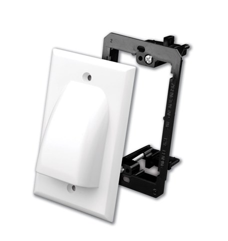 Flat Panel Bulk Cable Wall Plate With Mounting Bracket Kit