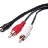 3.5 Mm Stereo Plug To Dual Rca Plugs "y" Adapter