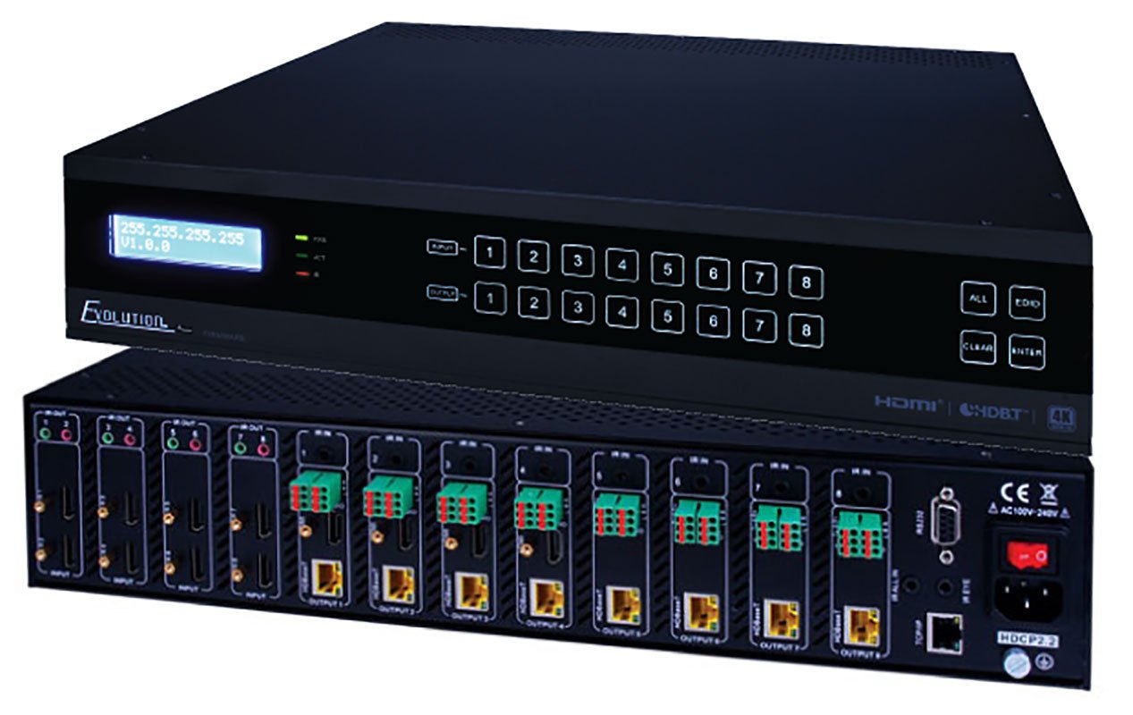 Evolution Hdbaset™ 4k 8x8 Matrix Selector Switch