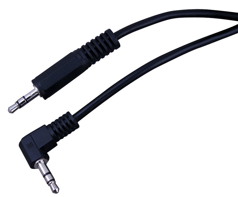 Right Angle 3.5mm Stereo Plug To 3.5mm Stereo Plug Cable