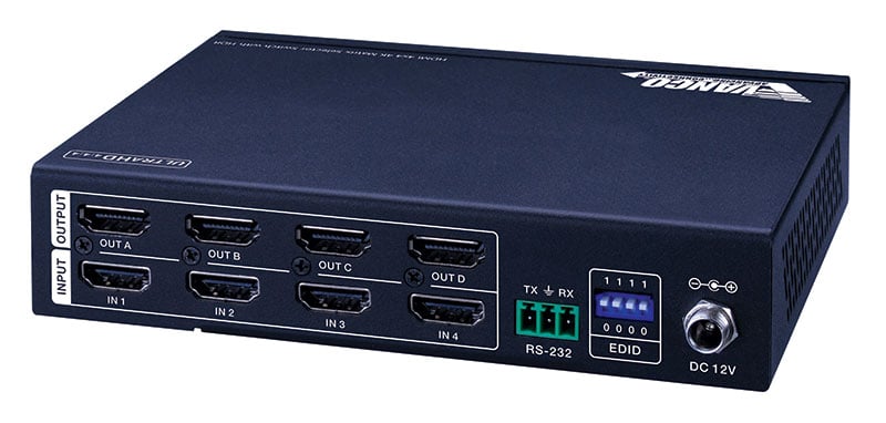 Hdmi® 4x4 4k Matrix Selector Switch With Hdr