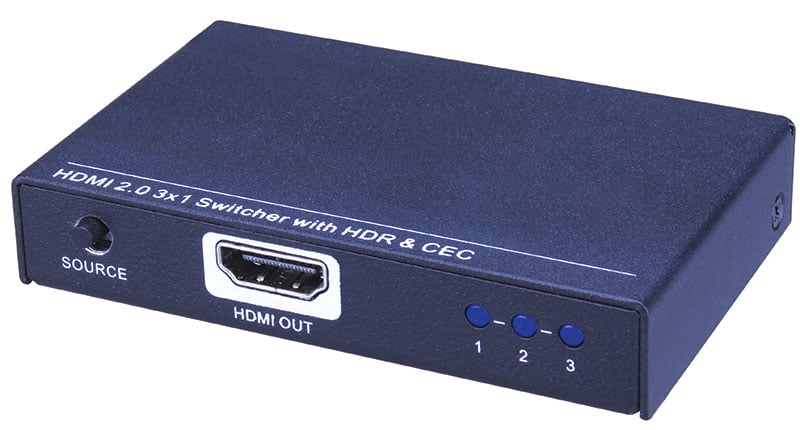 Hdmi 3x1 Switch With Hdr And Cec