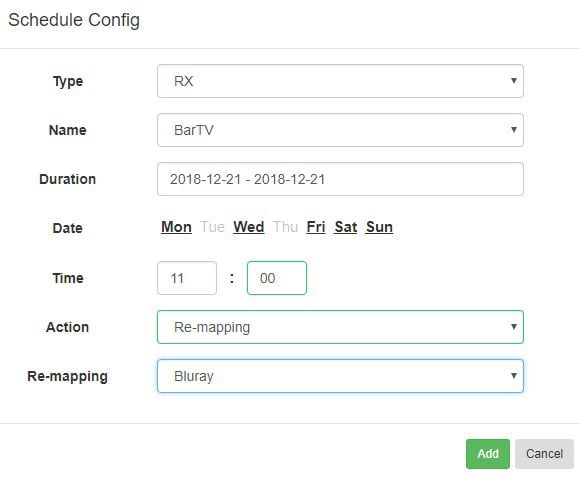 schedule-config Evo Ip