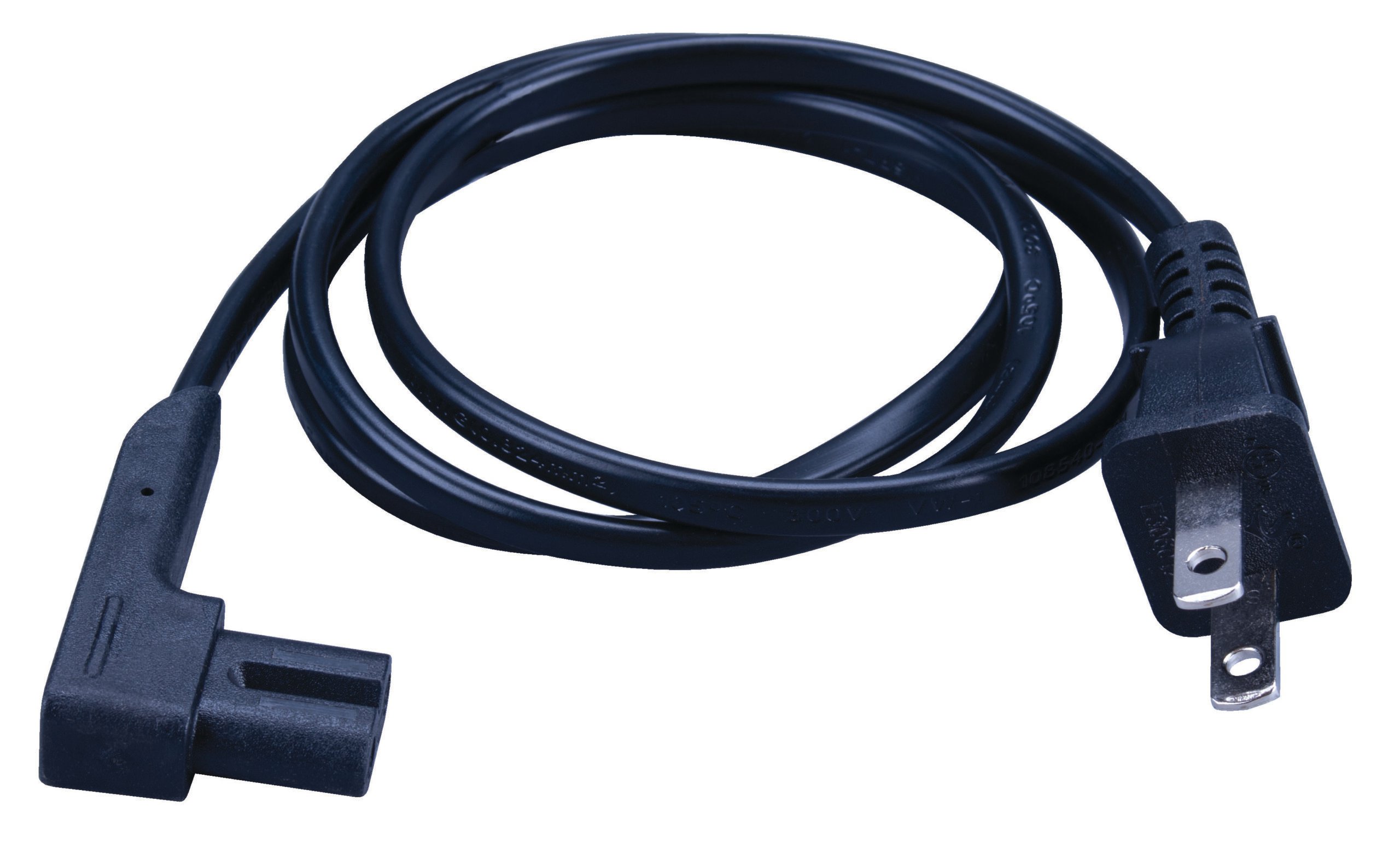 Right Angle Power Cord 2 Prong