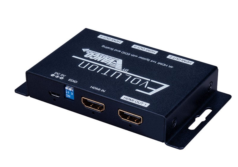 4k Hdmi 1x4 Splitter With Edid And Scaling