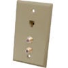 Color Mate® Combination Telephone/dual Coax Wall Plate
