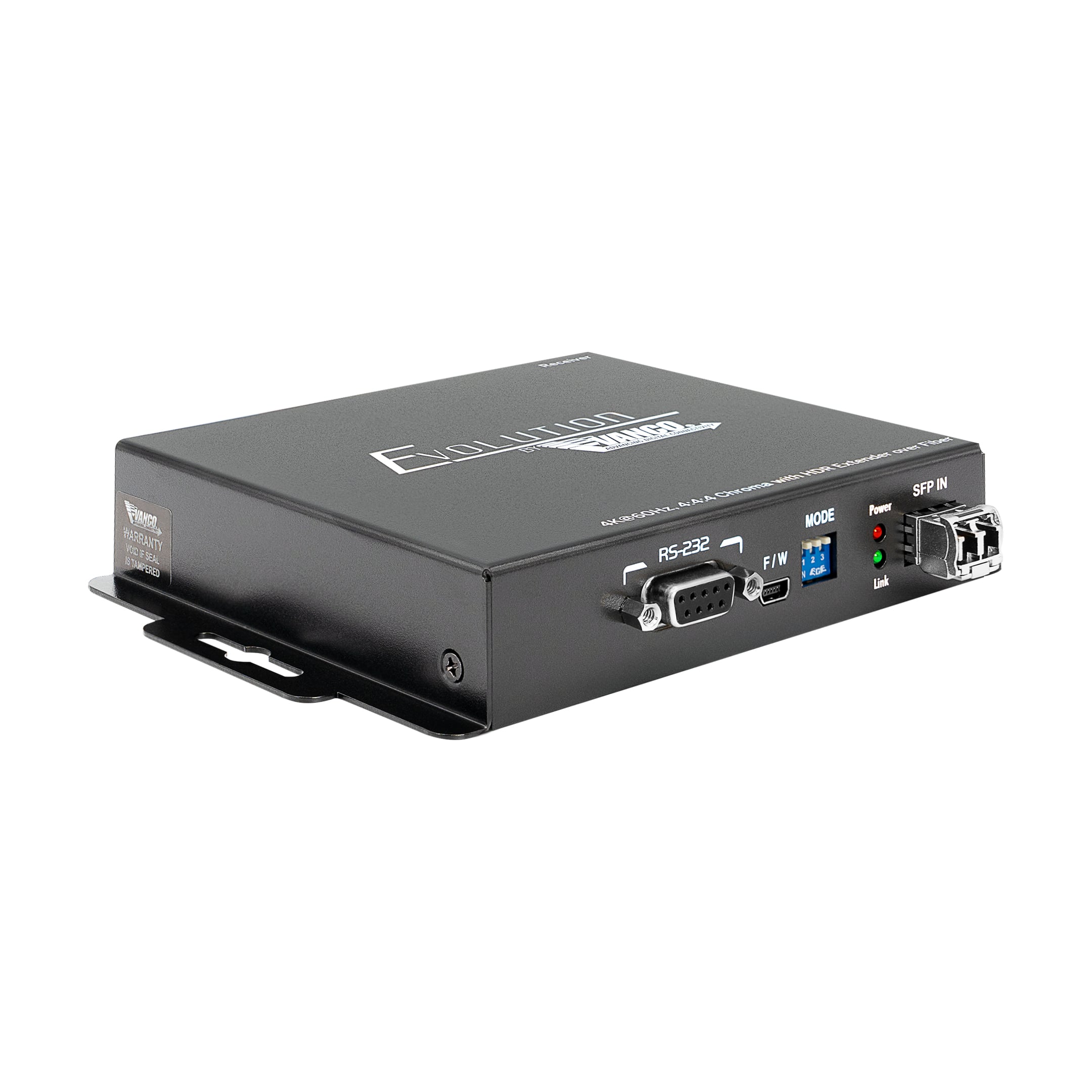 Hdmi Extender Over Fiber With Ir And Rs 232 - RX Front Angle