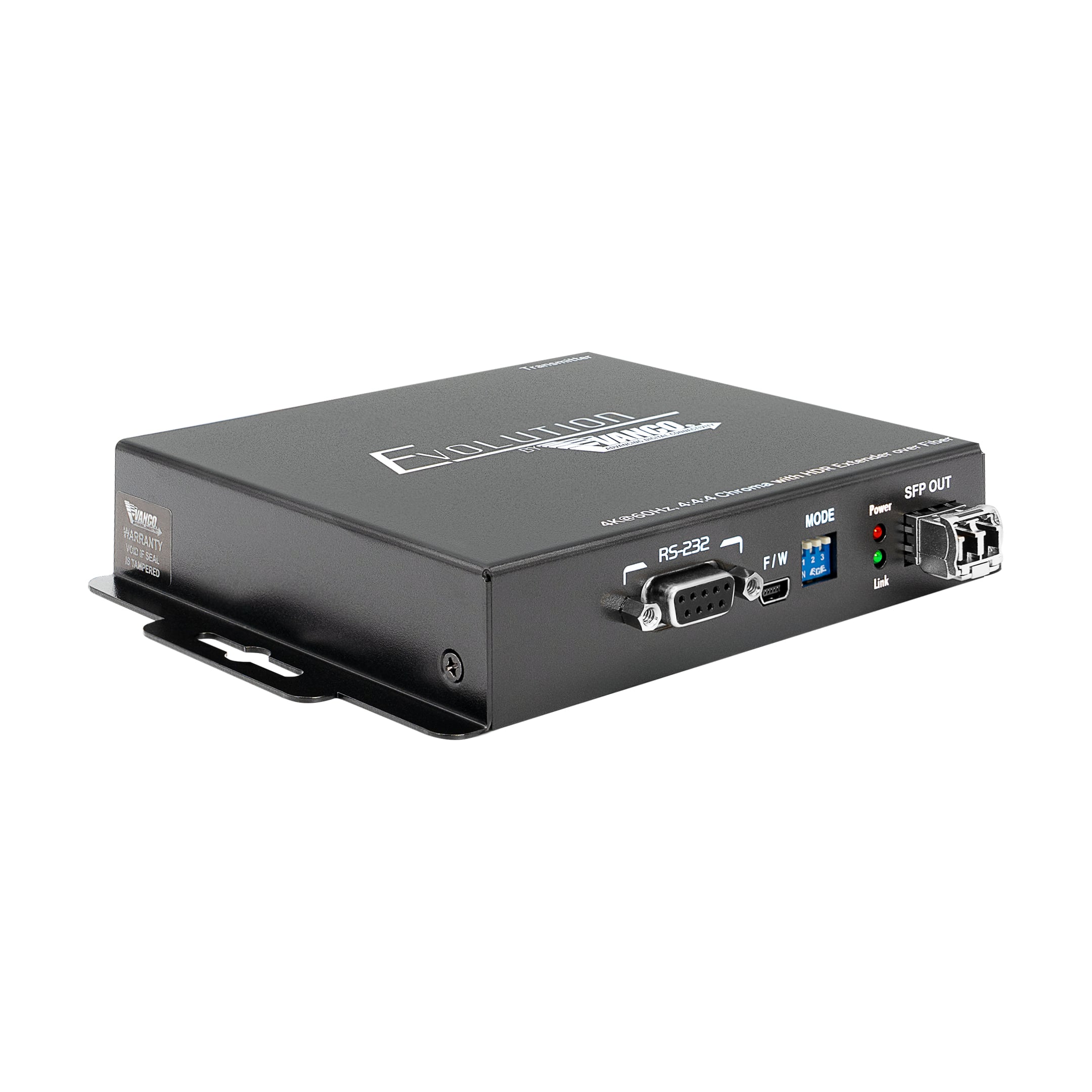 Hdmi Extender Over Fiber With Ir And Rs 232 - TX Front Angle