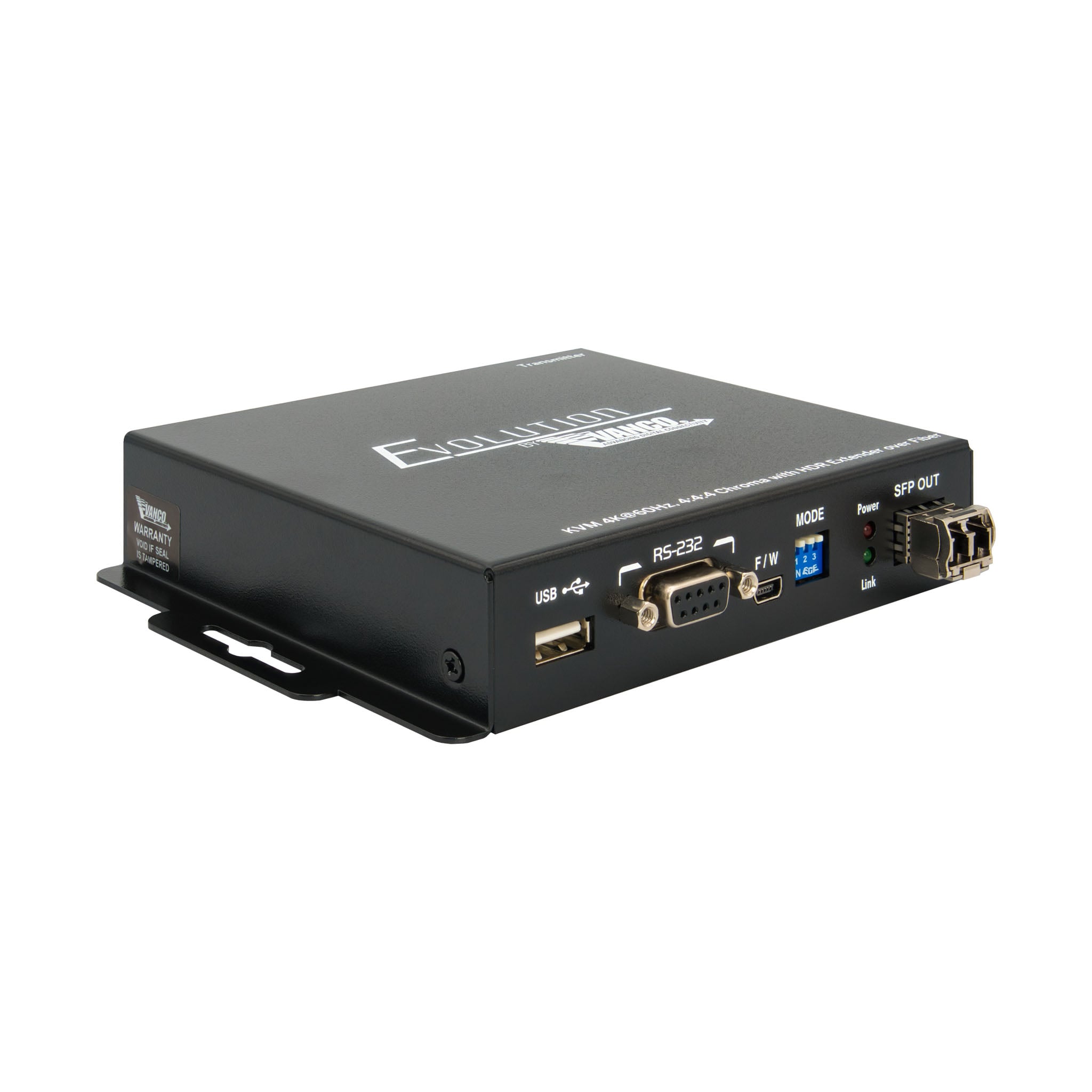 EVEXFBRK1-TX-front-angle Hdmi Extender Over Fiber With Kvm Usb Pass Through - TX Front Angle