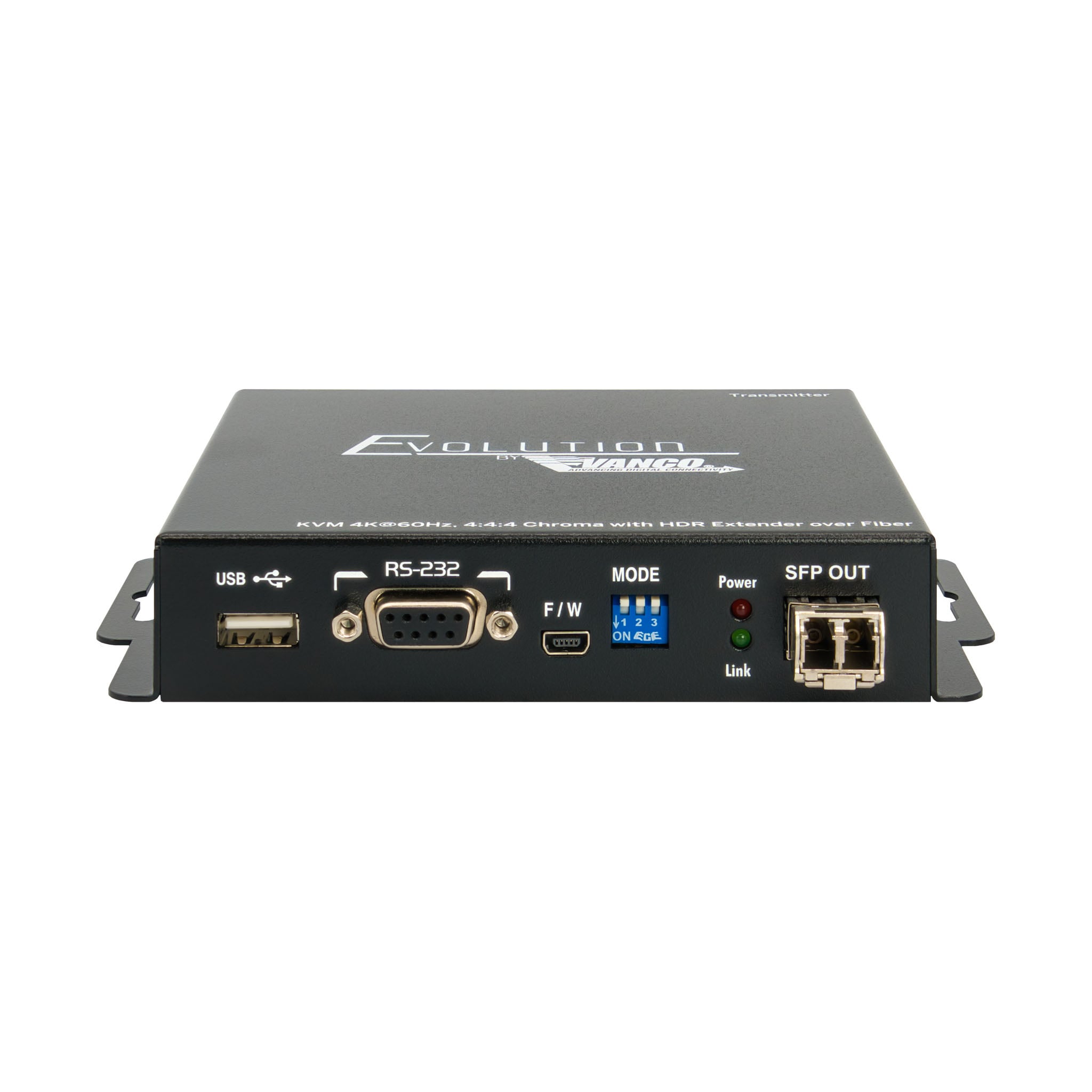 EVEXFBRK1-TX-front-straight Hdmi Extender Over Fiber With Kvm Usb Pass Through - TX Front Straight