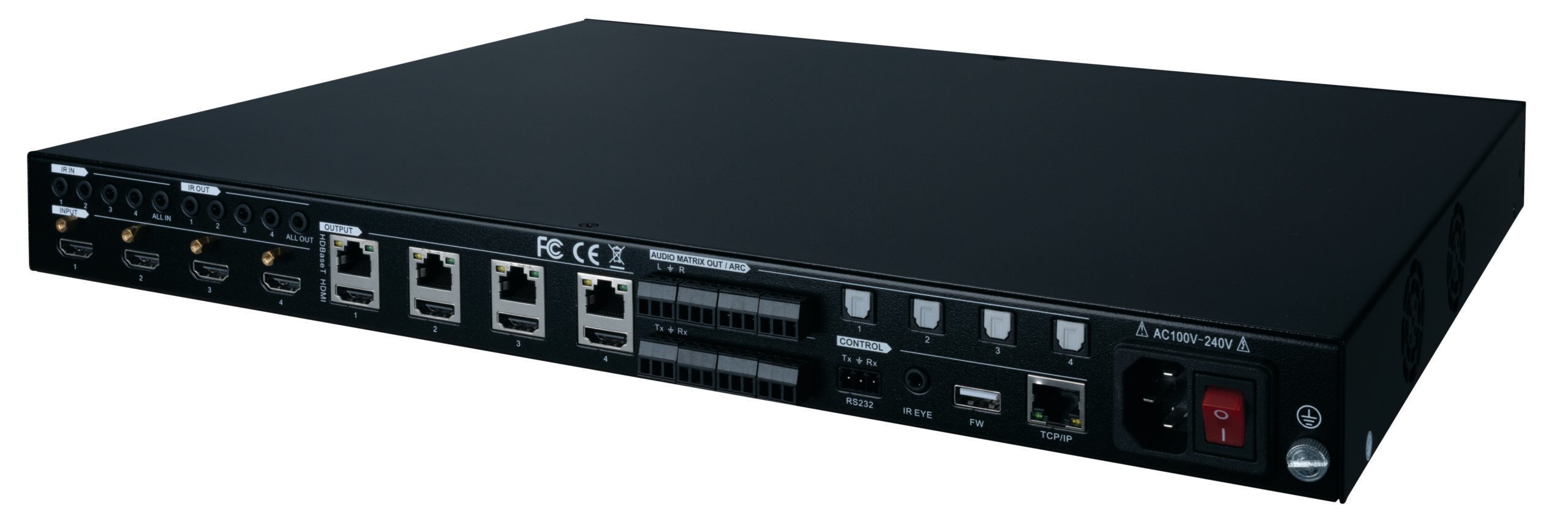 4k Hdbaset 4x4 Matrix With Arc, Ir, Ip And Rs 232