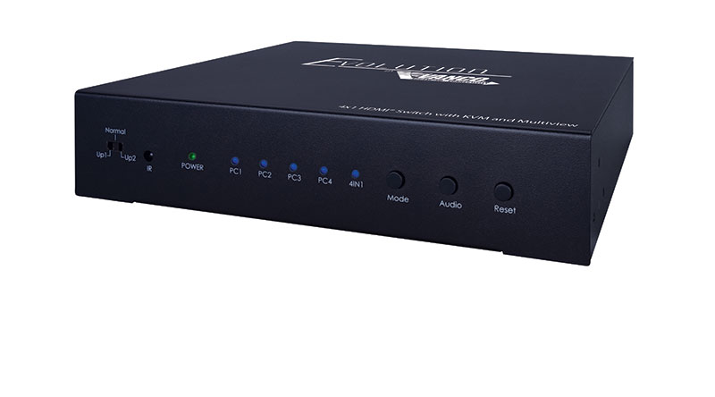 4k 4x1 Hdmi Switch With Quad View And Kvm Usb Control