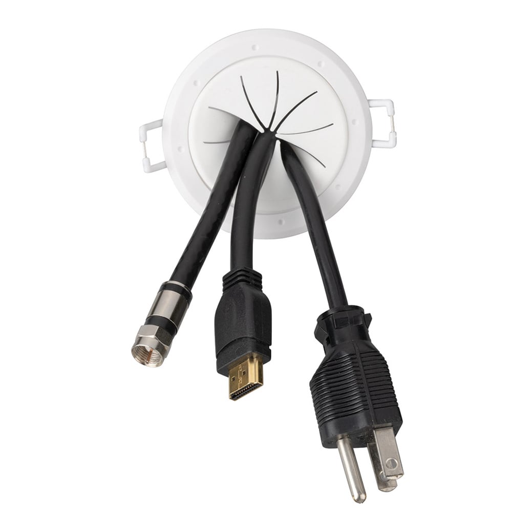 Spring Lock Cable Pass Through Wall Coverings