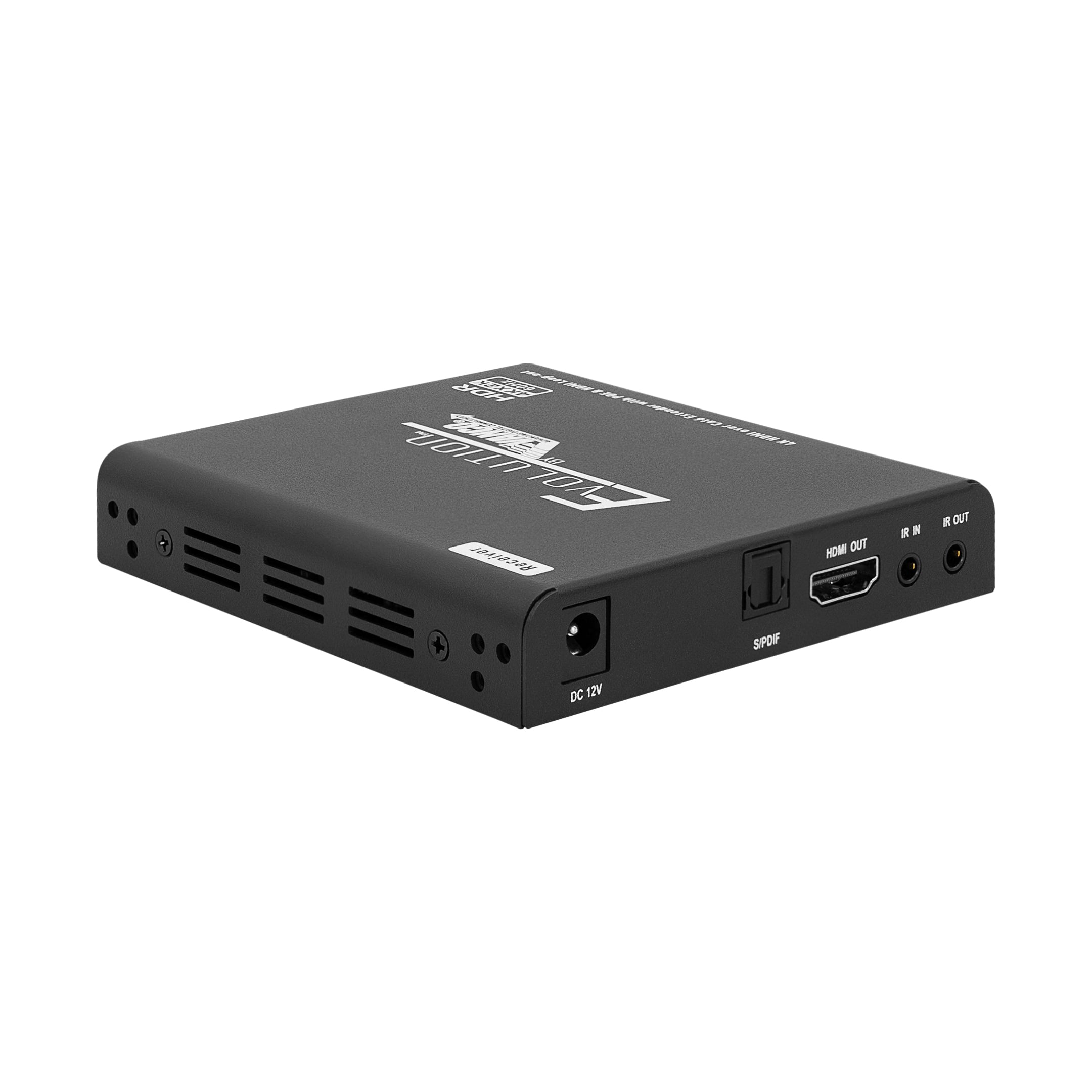 4k Hdmi Extender With Digital Audio Breakout, Hdmi Loop Out, Ir And Poe - RX Front Angle