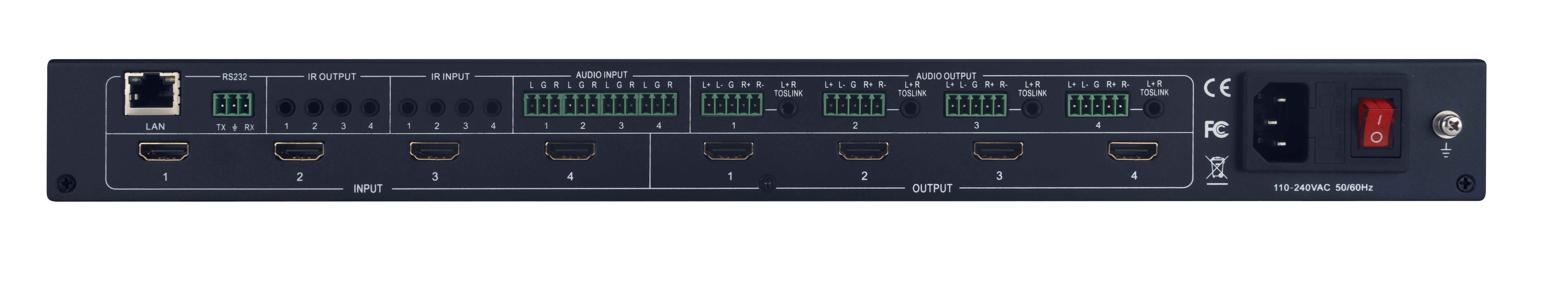 4k 4x4 Seamless Audio And Video Matrix With Video Wall