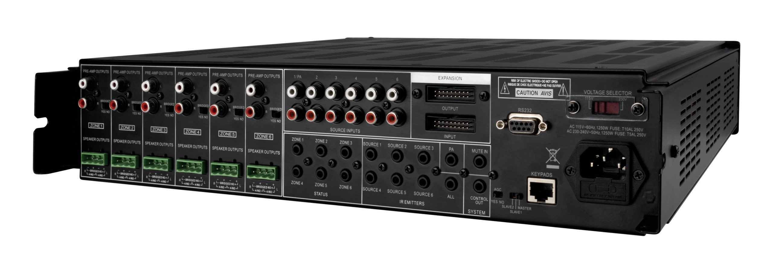 6x6 Audio Distribution Amplifier