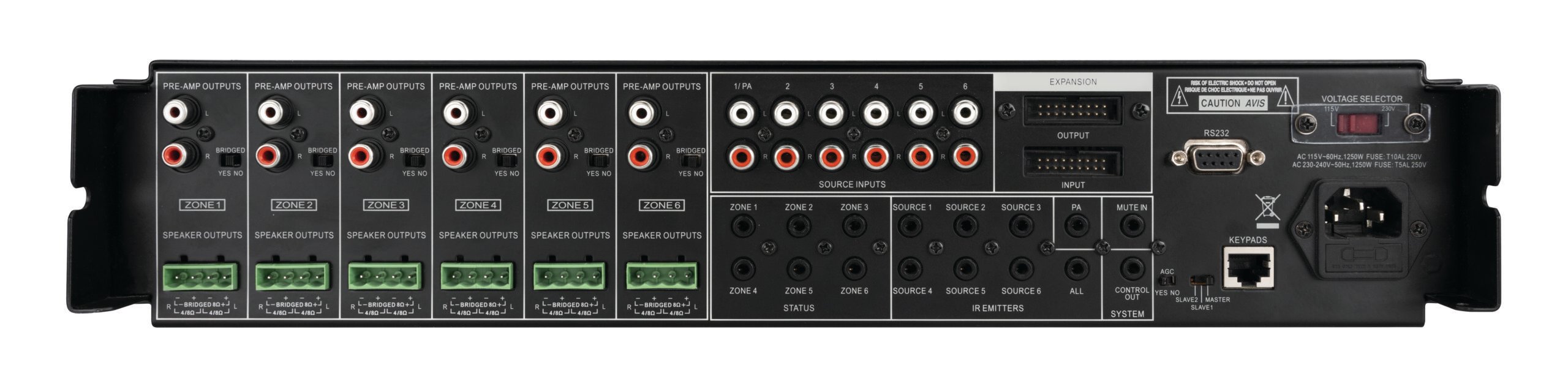 6x6 Audio Distribution Amplifier