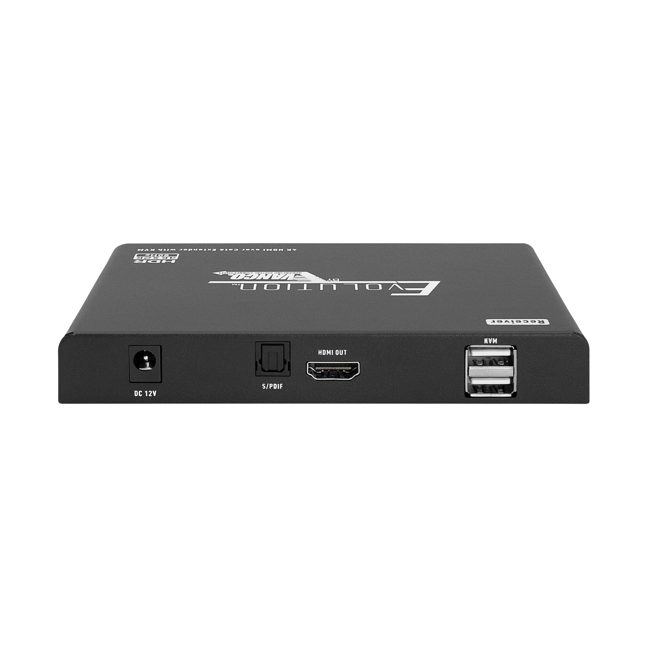 4k Hdmi Extender With Kvm - RX Back Straight