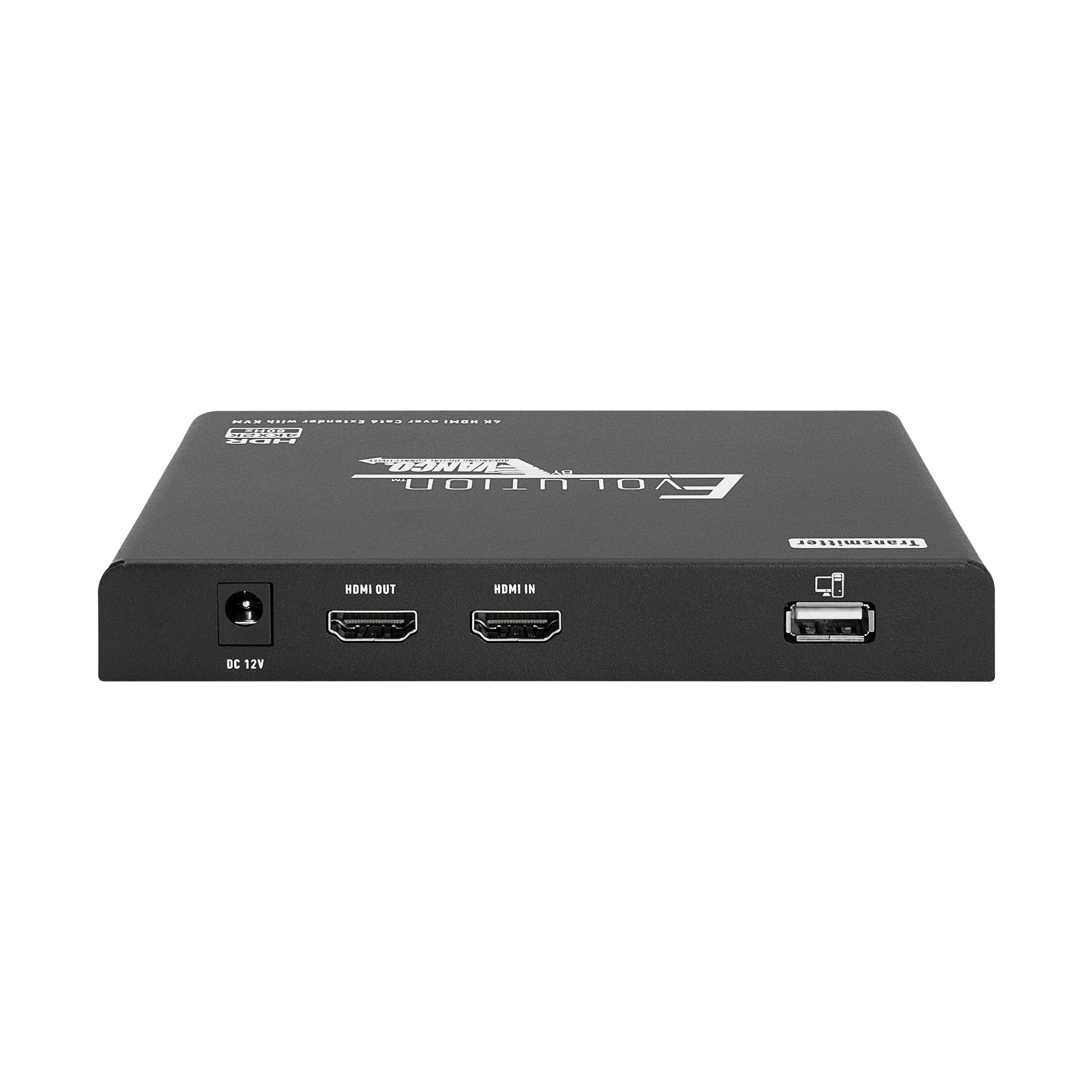 4k Hdmi Extender With Kvm - TX Back Straight