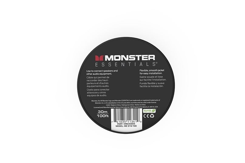 Monster Essentials High Performance Speaker Cable, 16awg
