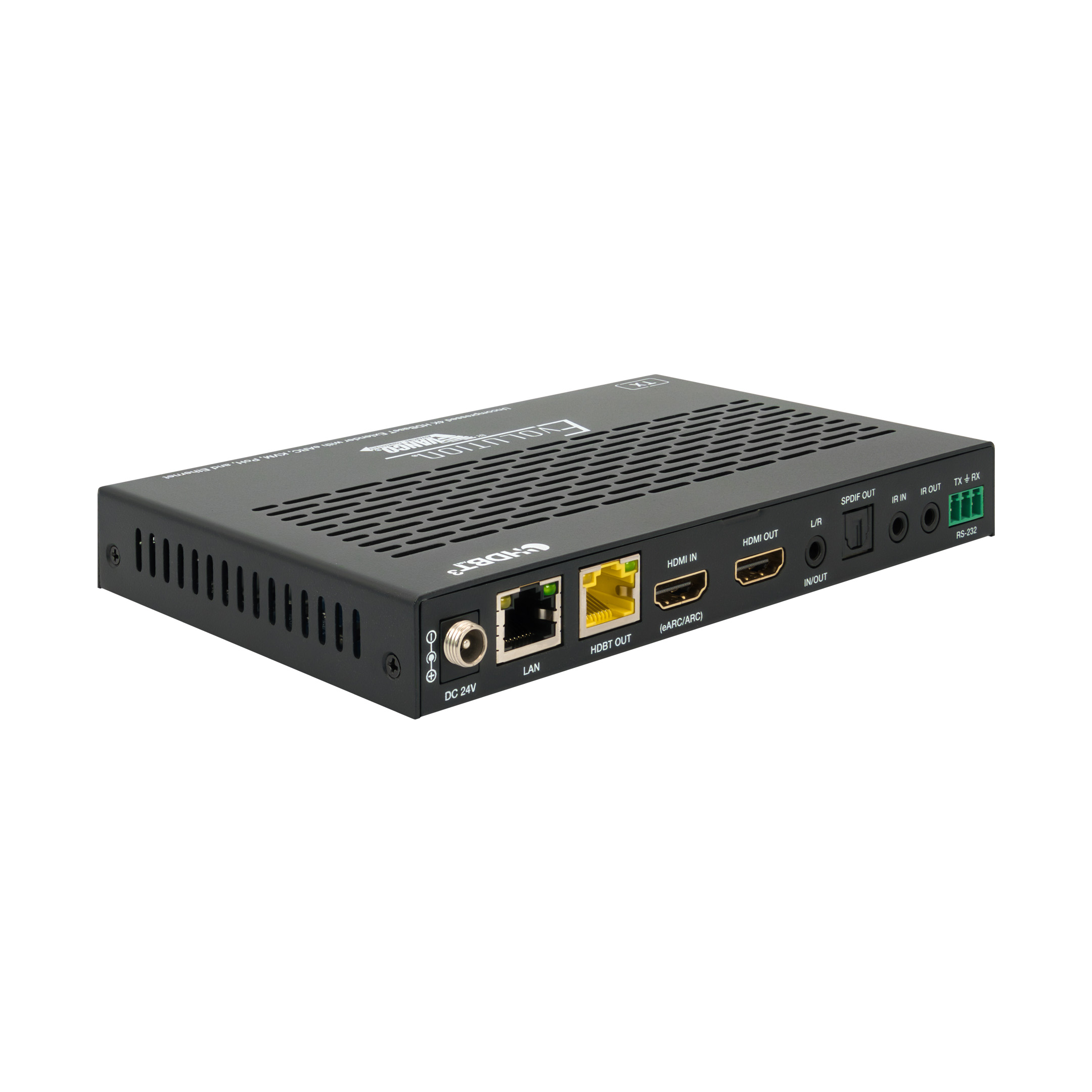EVEXHDB3-TX-back-angle Uncompressed 4k Hdbaset Extender With Earc, Kvm, Poh, And Ethernet - TX Back Angle