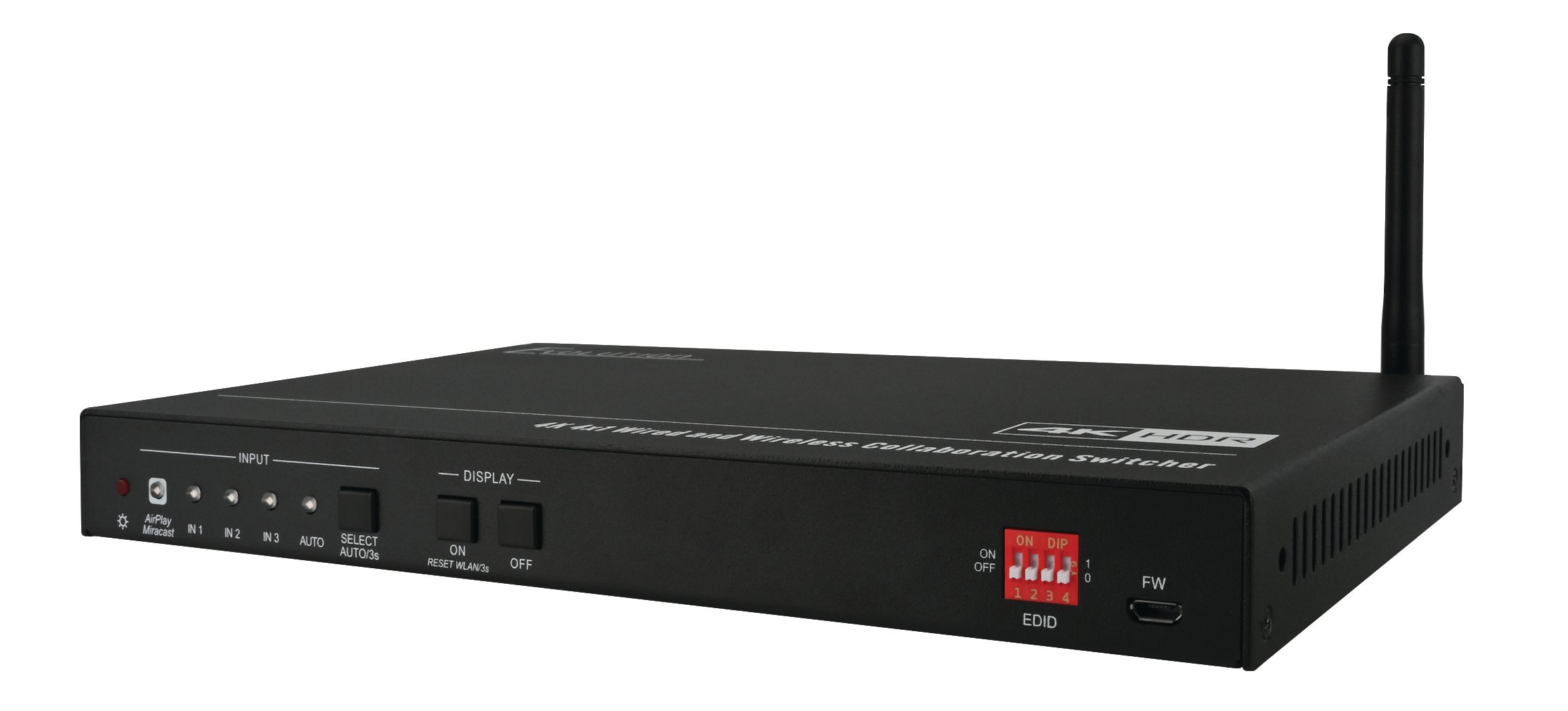 4k 4x1 Multi Format Wireless Collaboration Switcher With Wired And Wireless Connectivity